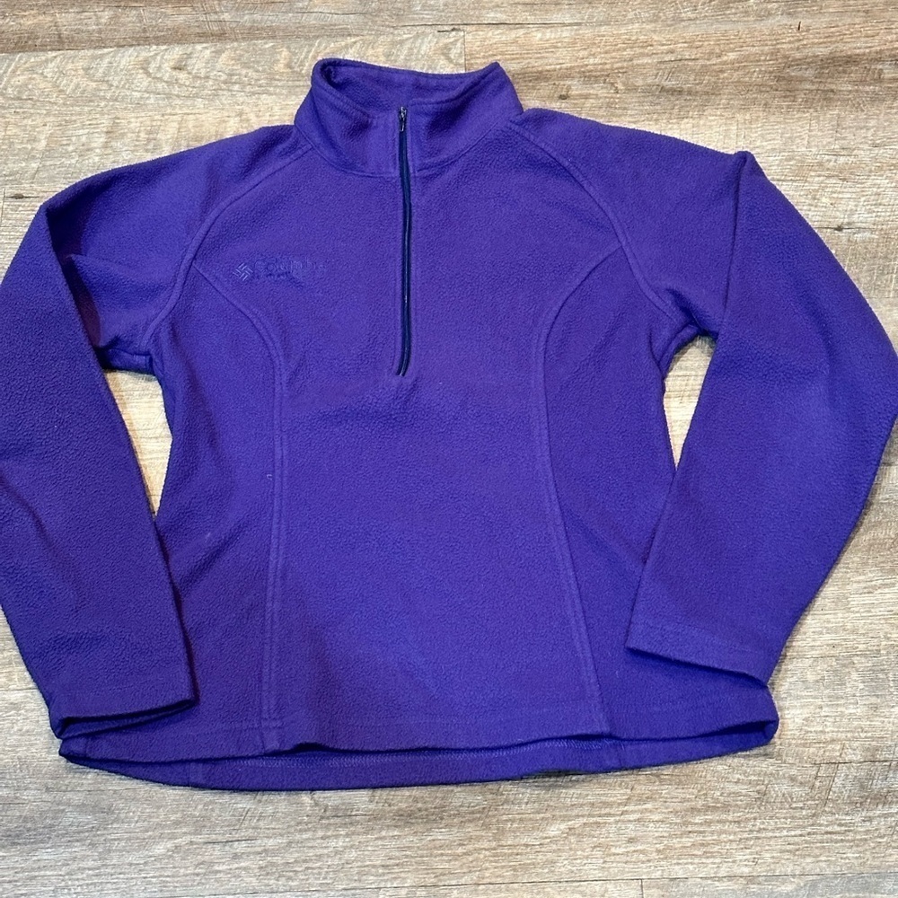 Columbia women’s fleece slim fit pullover jacket size M